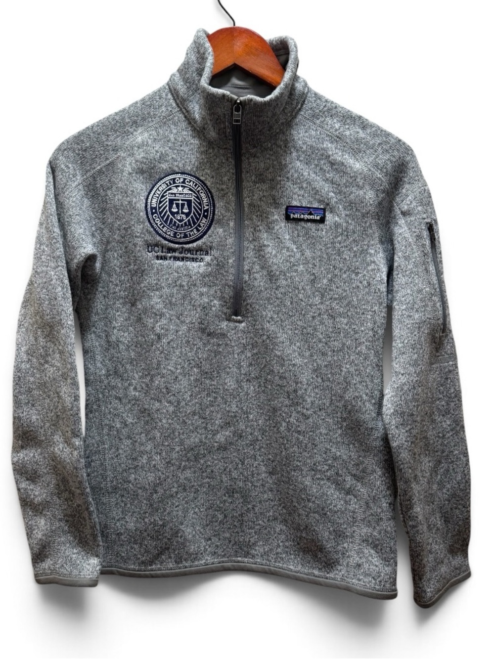 Patagonia Better Sweater 1/4 Zip UCLaw Journal Gray Fleece Small